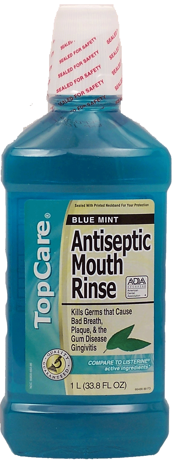 Top Care  kills germs that cause bad breath, plaque, & the gum disease gingivitis, blue mint flavor Full-Size Picture